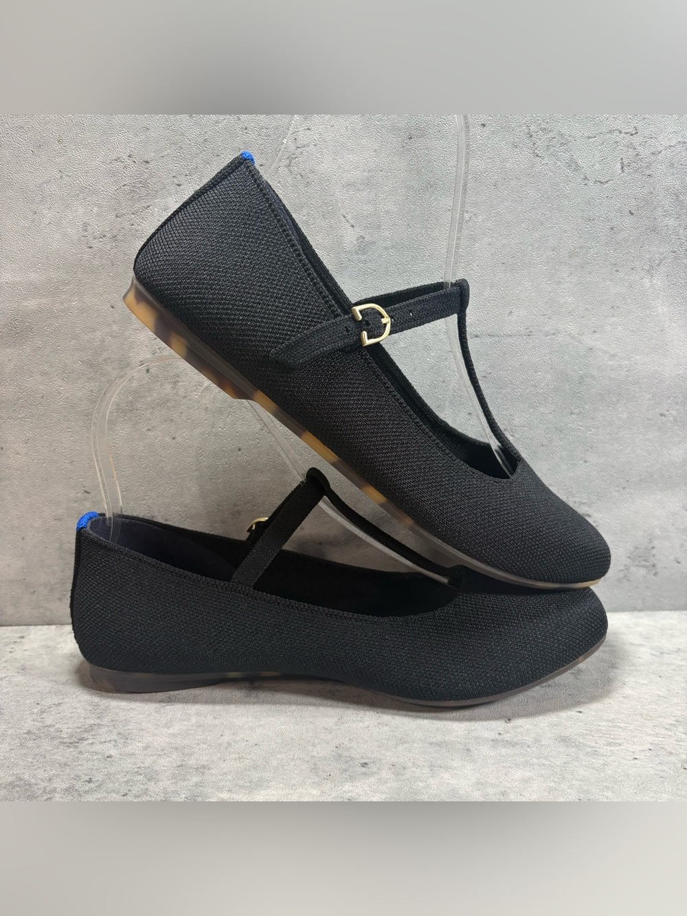 NEW Rothy's The T-Strap Mary Jane Knit Flats Shoes Womens Size 6.5 Black - Picture 7 of 10